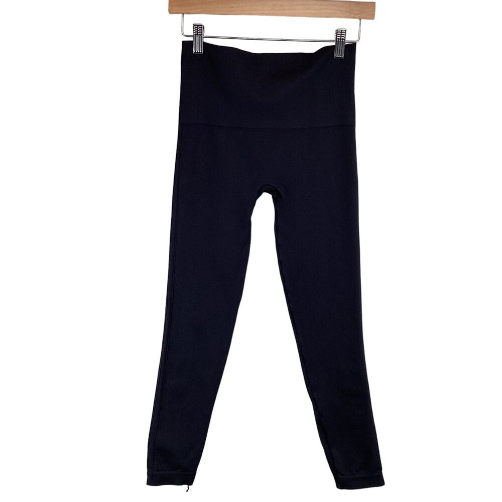 Spanx Black‎ Stretch-Waist Shaping Leggings Size Medium Pants
